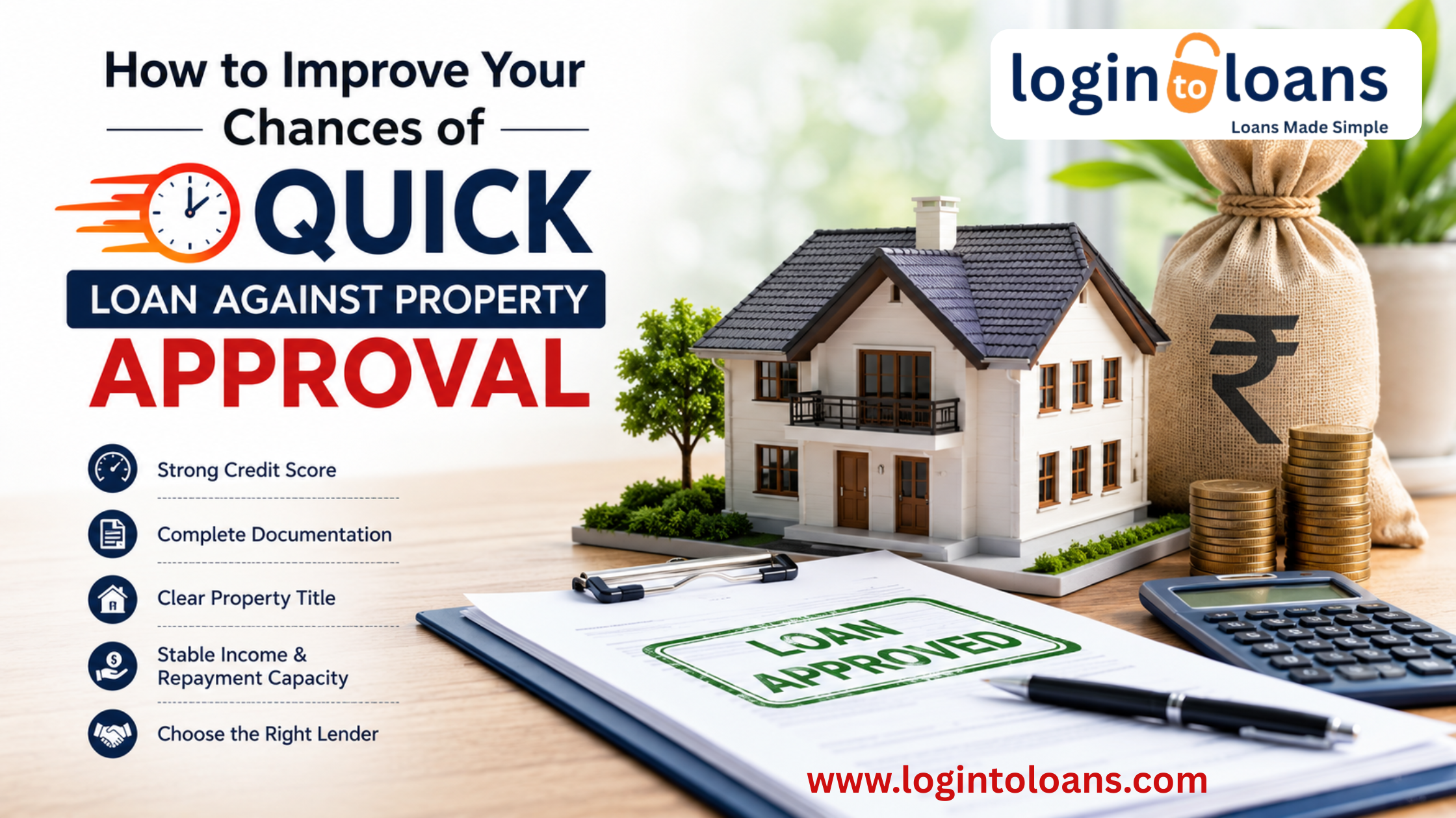 How to Improve Your Chances of Quick Loan Against Property Approval